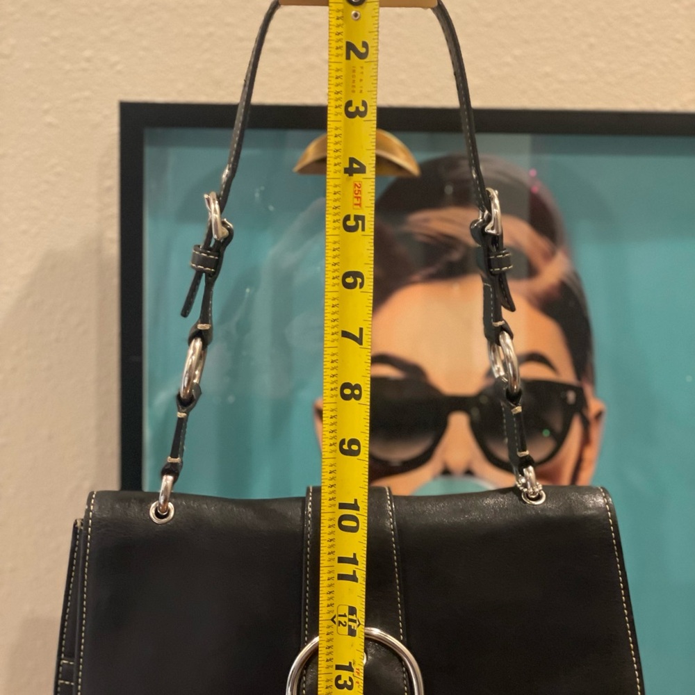 COACH Vintage Soho Buckle 9739 Black Leather Shoulder Bags With Matching Wallet - Picture 10 of 17